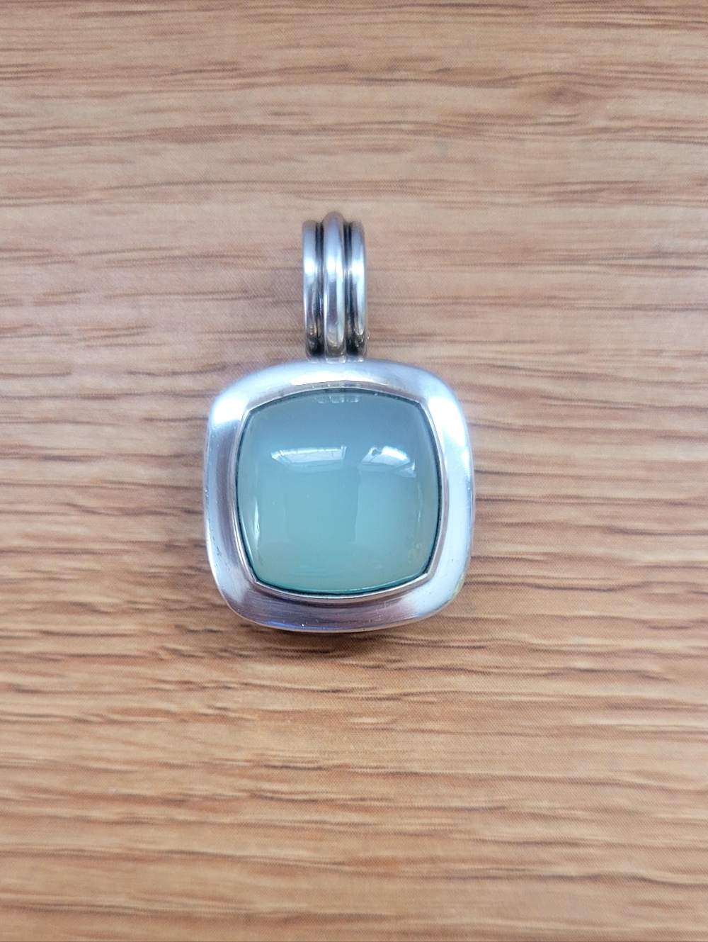 David Yurman Chalcedony Albion Pendant Enhancer Sterling Silver